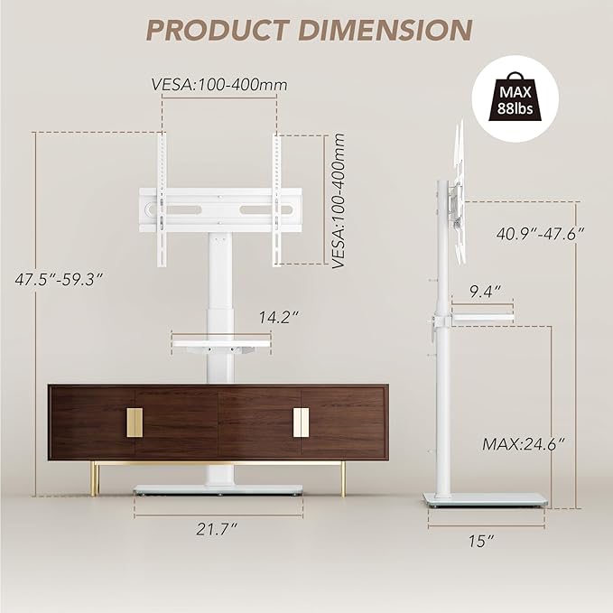 AX WABER Universal Floor TV Stand
