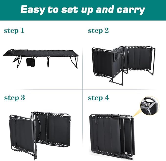 Outdoor Folding Lounge Chair Padded