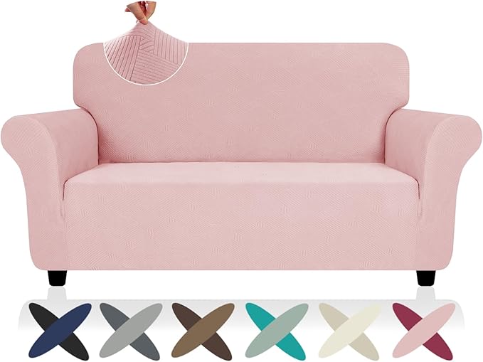 ZNSAYOTX Super Stretch Loveseat Covers, New Striped Love Seat Slipcover