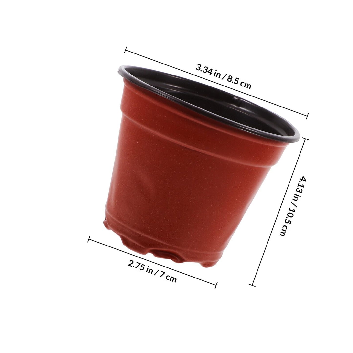 DEARMAMY 100pcs Plastic Strawberry Nursery Pots Seedling Grow Cups with Dual Color Design Thickened Gardening Containers for Indoor and Outdoor Plant Propagation