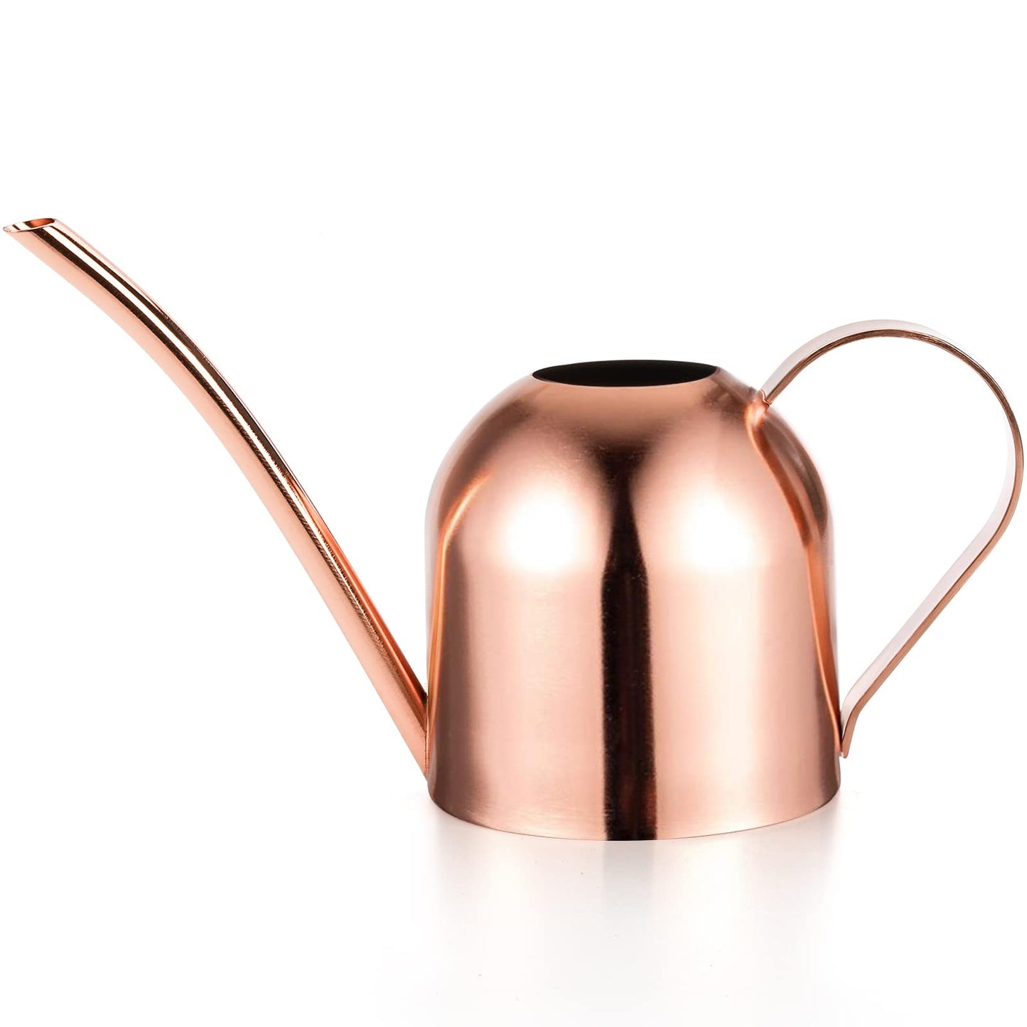 Fasmov Stainless Steel Watering Can, Small Modern Style Watering Pot, 15oz/450ml Plant Watering Can with Long Spout to Prevent Spillage, Perfect for Outdoor and Indoor Plants (Copper)