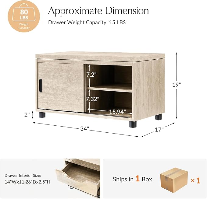 HULALA HOME Sofa Side Table