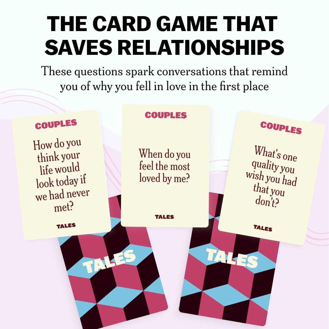TALES 150 Conversation Starter Cards, Couples Edition, Prompts for Deeper Connection, Date Night Ideas, Anniversaries, and Quality Time Together