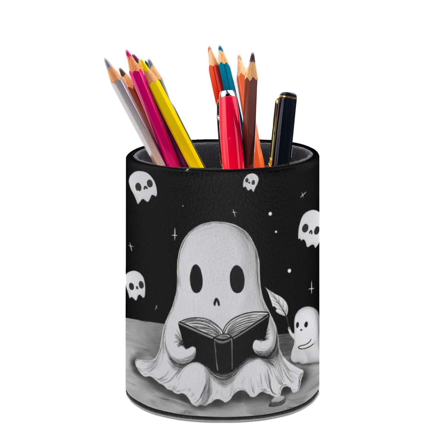 XUWU Cute Ghosts Pen Holder Pencil Cup for Desk Organizer