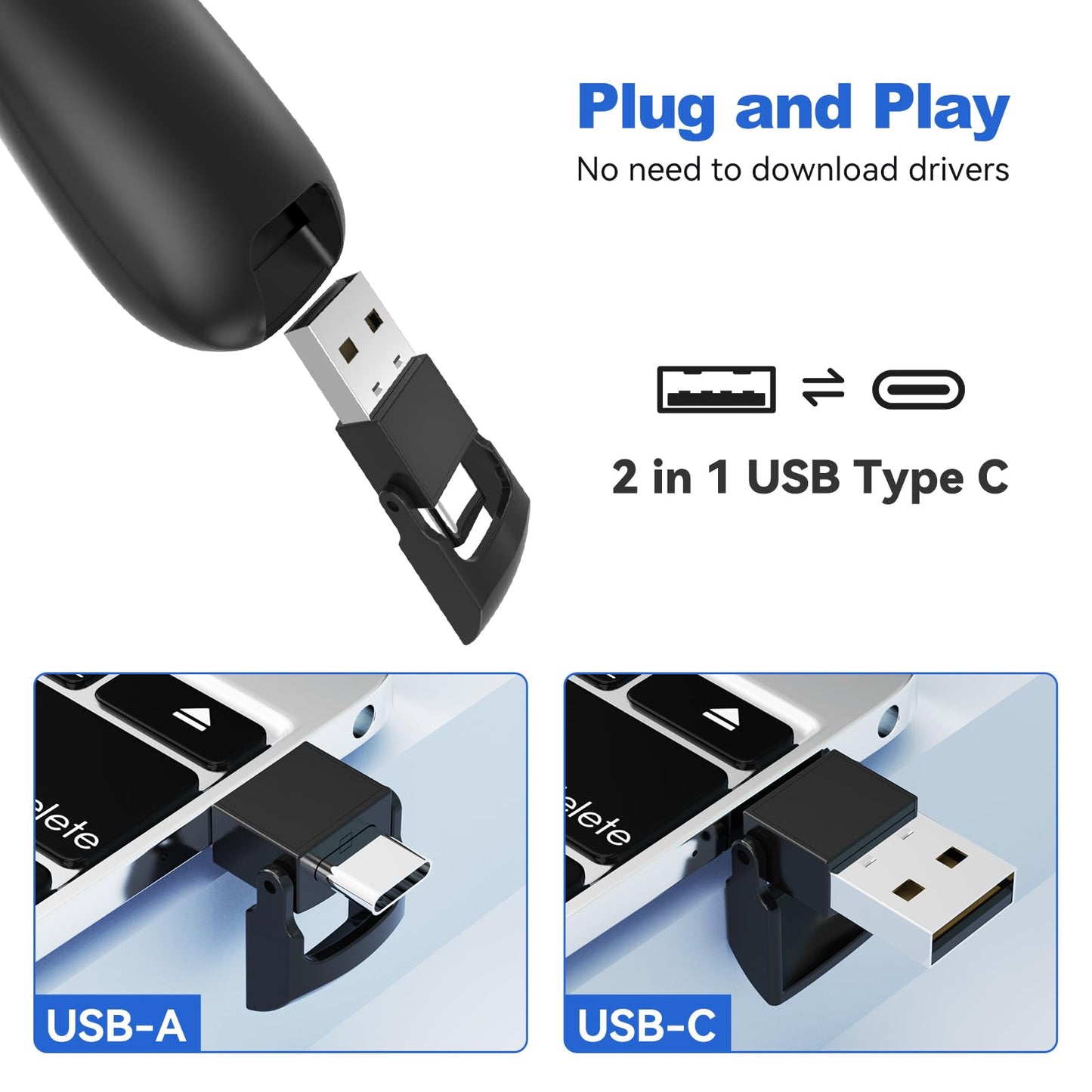（4 Units） Presentation Clicker with 4 Cases Wireless Presenter Remote PowerPoint Pointer Slide Advancer for Mac Laptop PC Computer Keynote