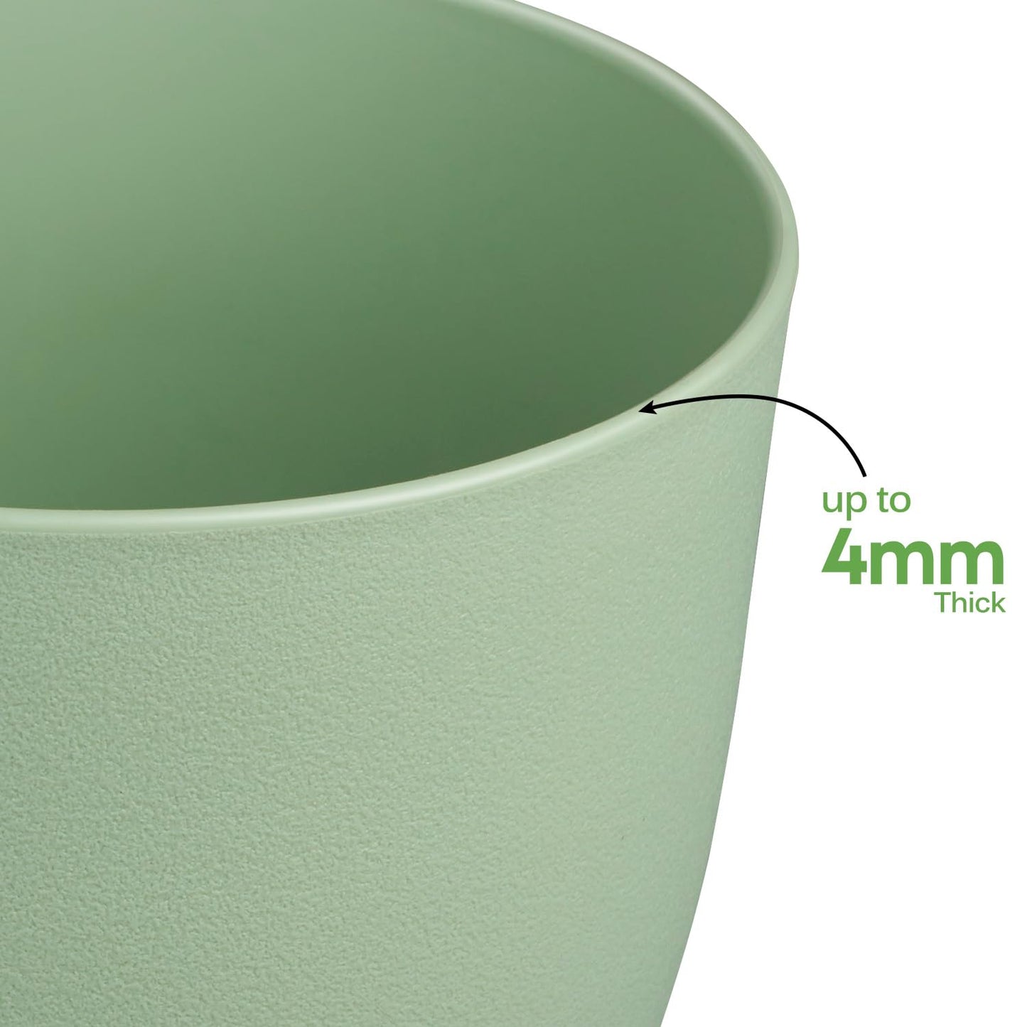 Ferlypote Plant Pots 8 Inch Set of 4, Flower Pots with Multi Mesh Drainage Holes, Planters for Indoor Outdoor Garden Plants and Flowers (Multicolor)