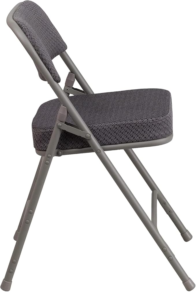 Flash Furniture 2 Pack HERCULES Series Premium Curved Triple Braced & Double