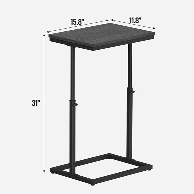 TUTOTAK End Table, Side Table, Tall Couch Table, Sofa Table, Living Room