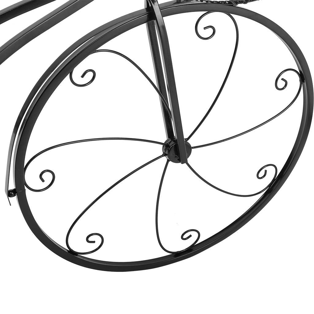 ETHY, Black ,32.3x20x9.4in Tricycle Plant Stand Flower Pot Cart Holder Ideal for Home Garden and Patio,Great Gift for Plant Lovers, Housewarming, Mother’s Day - Parisian Style