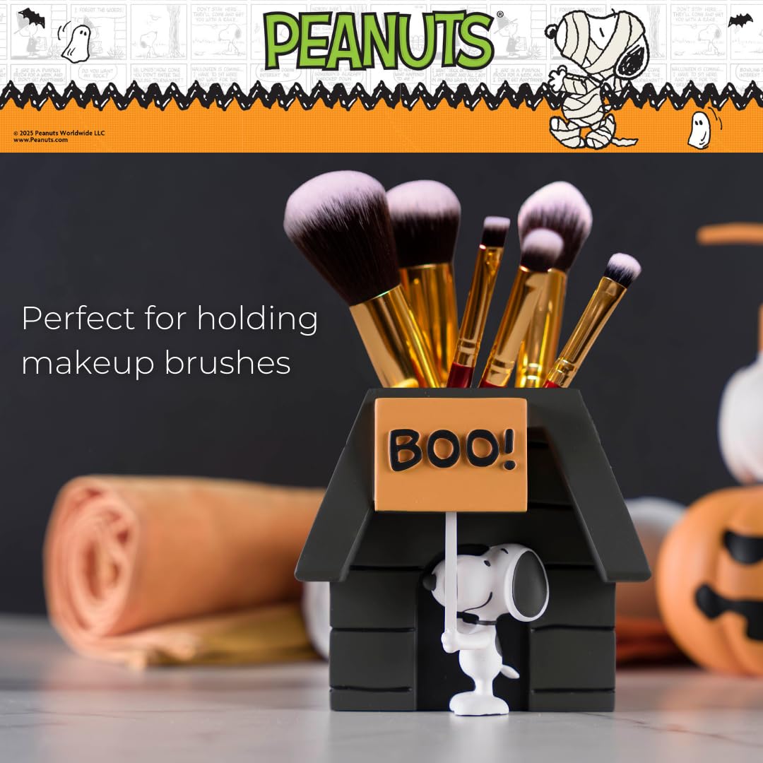 Peanuts Snoopy Halloween Toothbrush Holder - Makeup Brushes/Pens Tumbler, (Official Peanuts Product) by Franco
