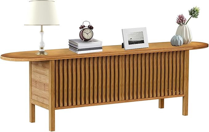 Bamboo TV Stand for TVs up to 65", Accent Entertainment Center