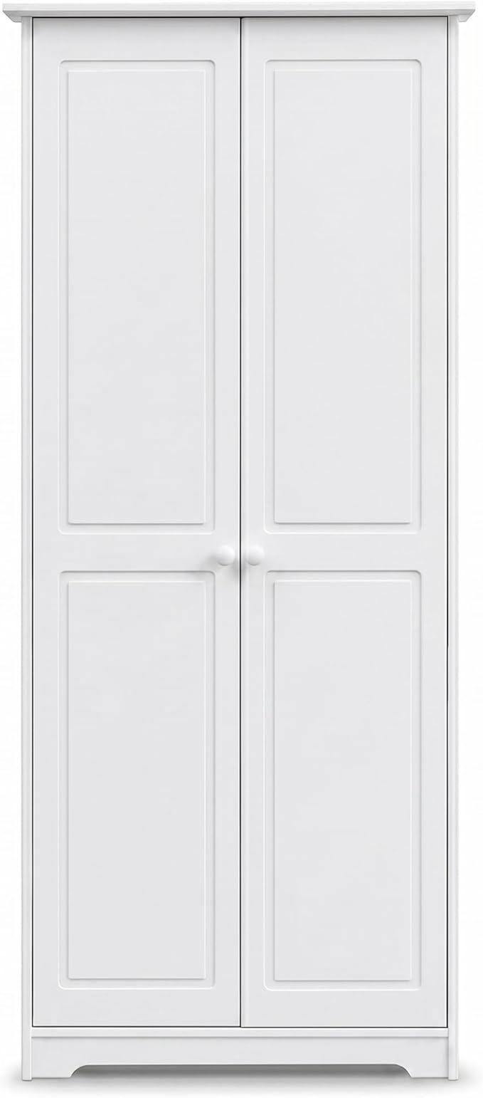 From the Tree Furniture Solid Pine Pantry Cabinet — 72" Tall White Kitchen