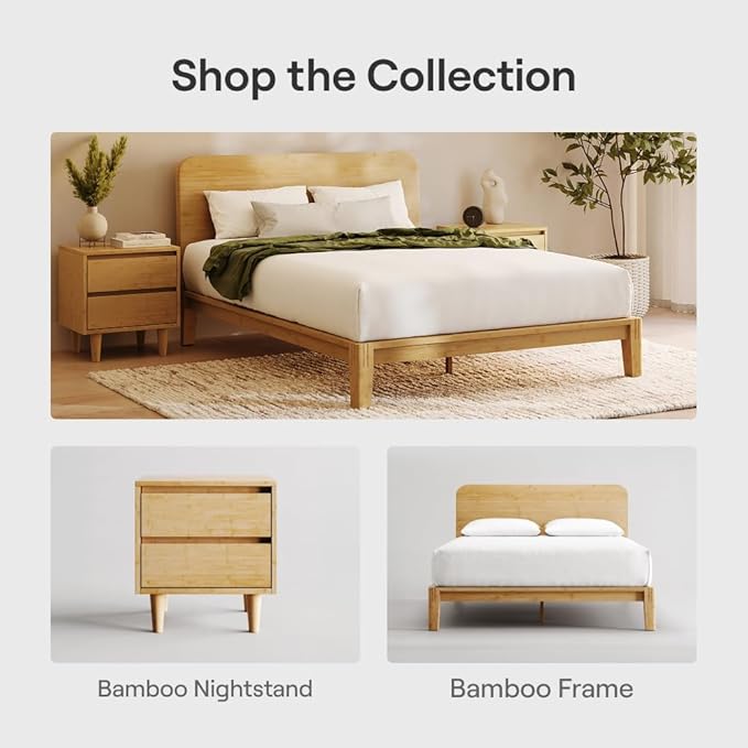 Nectar Bamboo Platform Bed Frame & Headboard