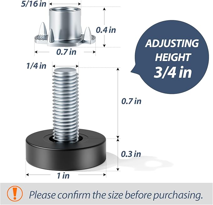 MROCO Furniture Leveling Feet