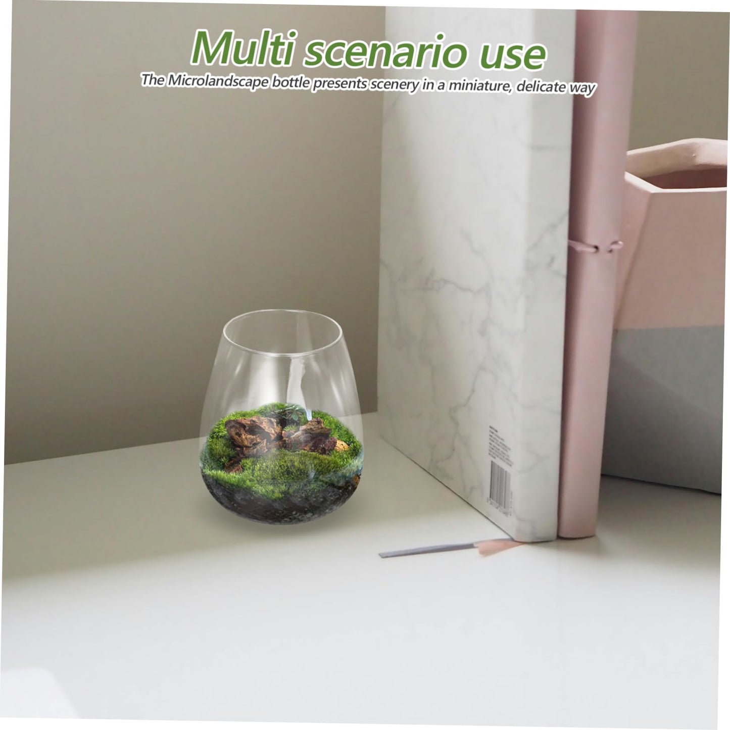 Yardenfun Hydroponic Glass Terrarium for Indoor Decor Moss Plant Container Sustainable Glass Landscape for and Centerpieces