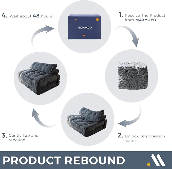 MAXYOYO Folding Sofa Bed, Convertible Sleeper Chair
