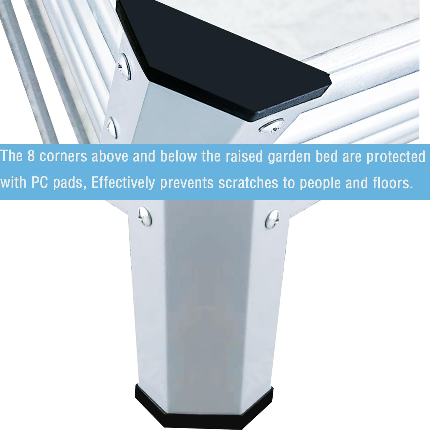 COATTOA Raised Garden Bed with Legs, Galvanized Raised Planter Box with Storage Shelf and Drainage Holes, 48×24×32 Inch Large Metal Garden Bed Kit for Balcony, Backyard, Patio Lasts for Years of Use.