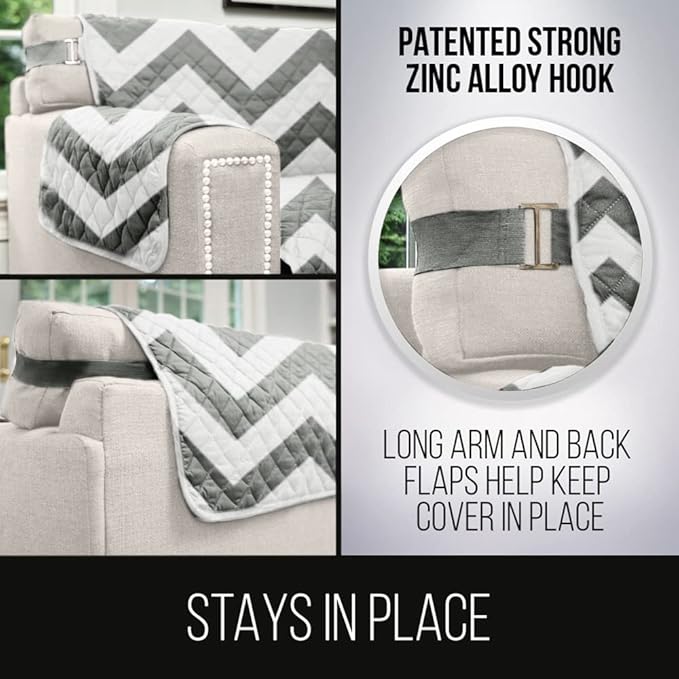 Sofa Shield® Couch Slip Covers for Dogs, Reversible Furniture Protector