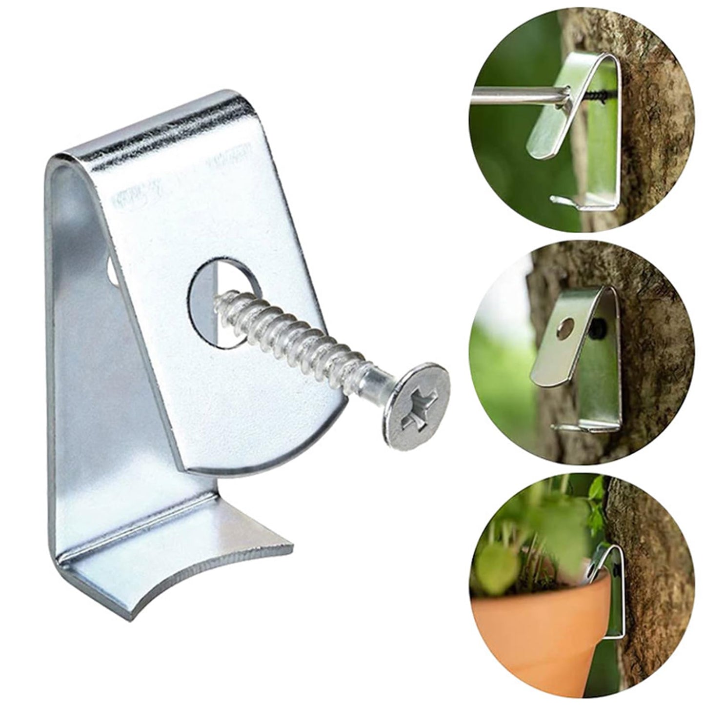Tosnail 20 Pack Metal Flower Pot Clips, Holds 5" to 8" Standard Terra Cotta Clay Flower Pot