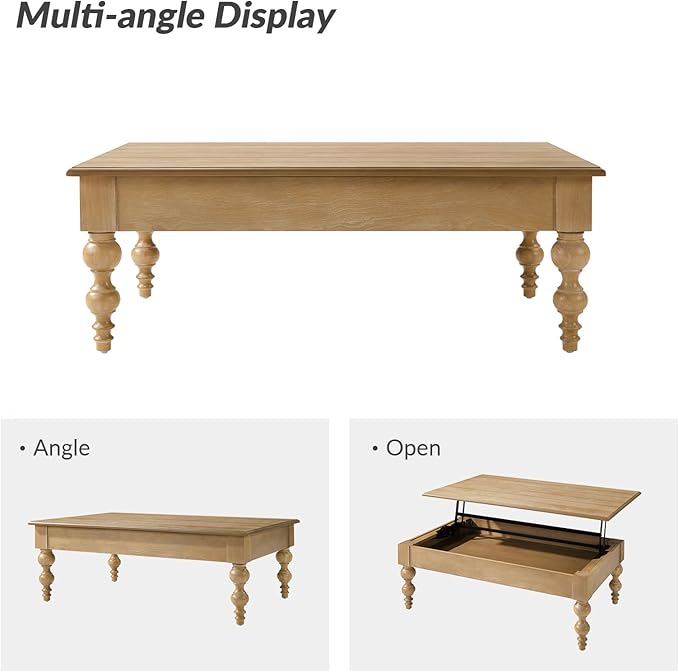 HULALA HOME Coffee Table Lift Top