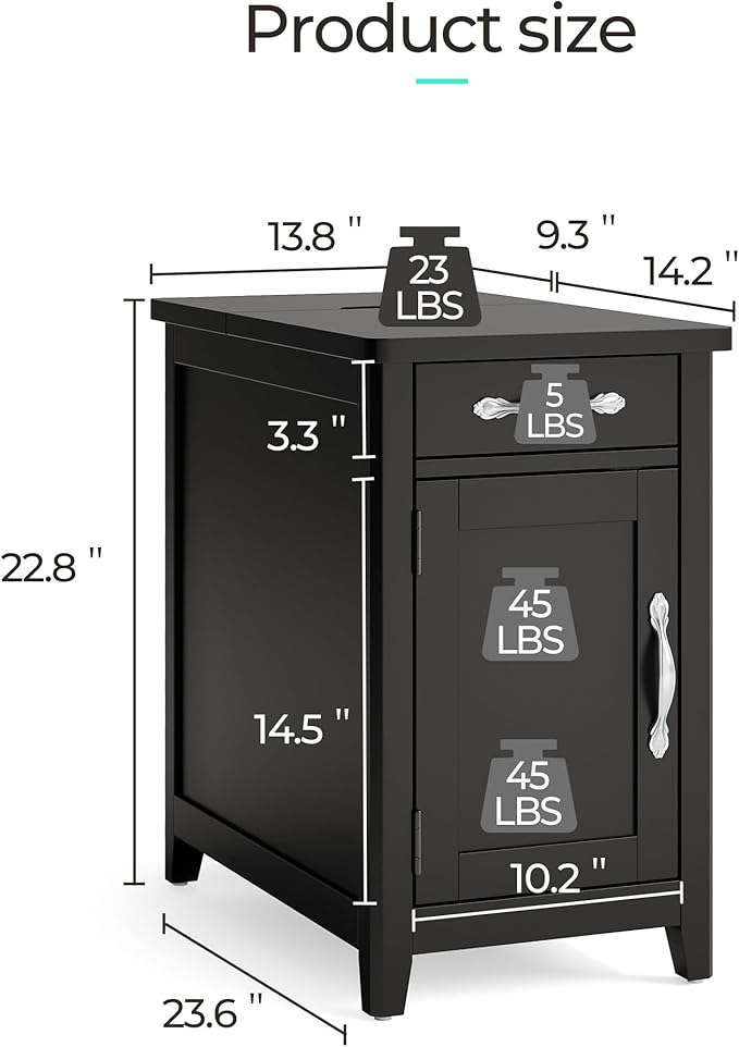 LINSY HOME End Table Set of 2