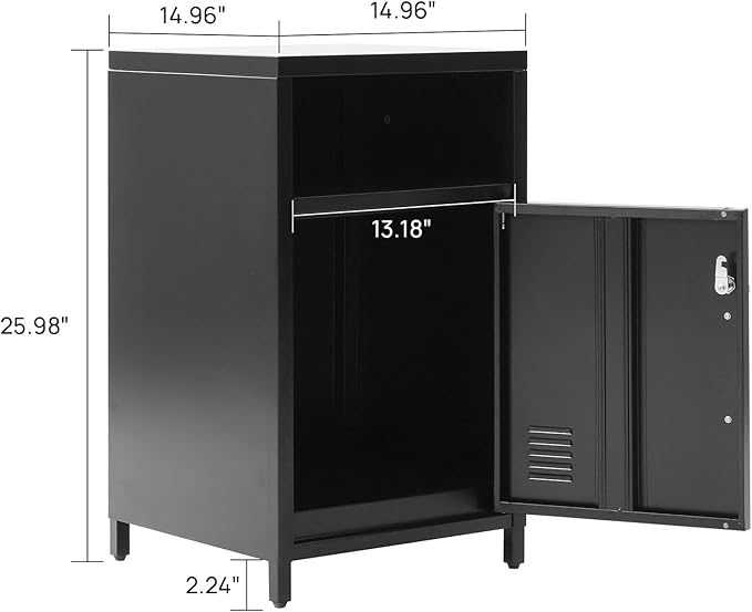 ALBAD Compact Metal Nightstand