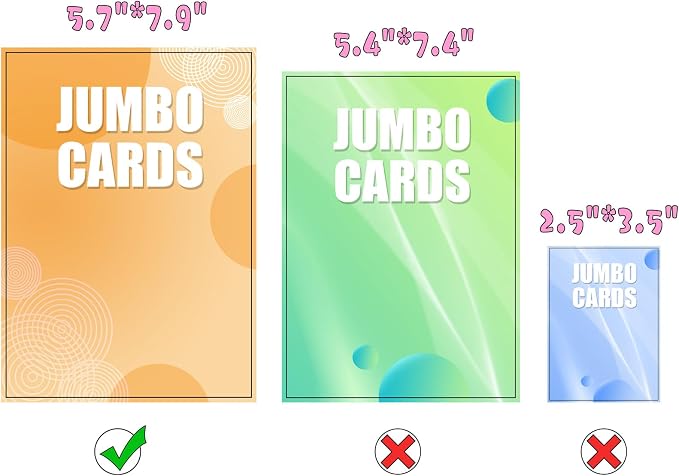 Jumbo Card Binder – WITHYU PU Leather Ringless Card Collection Binder with 60 Pockets, 5.7'' x 7.9''Card Holders Storage Album for Game Card (Pink)