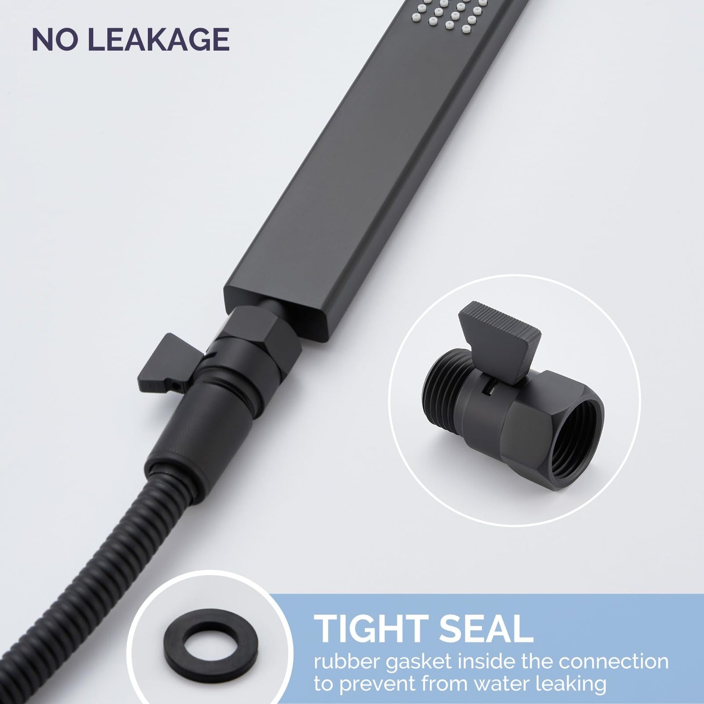 Angle Simple Shower Valve, Brass Water Flow Shut Off Valve for Hand Shower, RV Hose Flow Restrictor, Matte Black