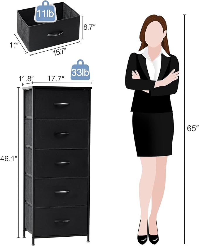 Crestlive Products Vertical Dresser Storage Tower