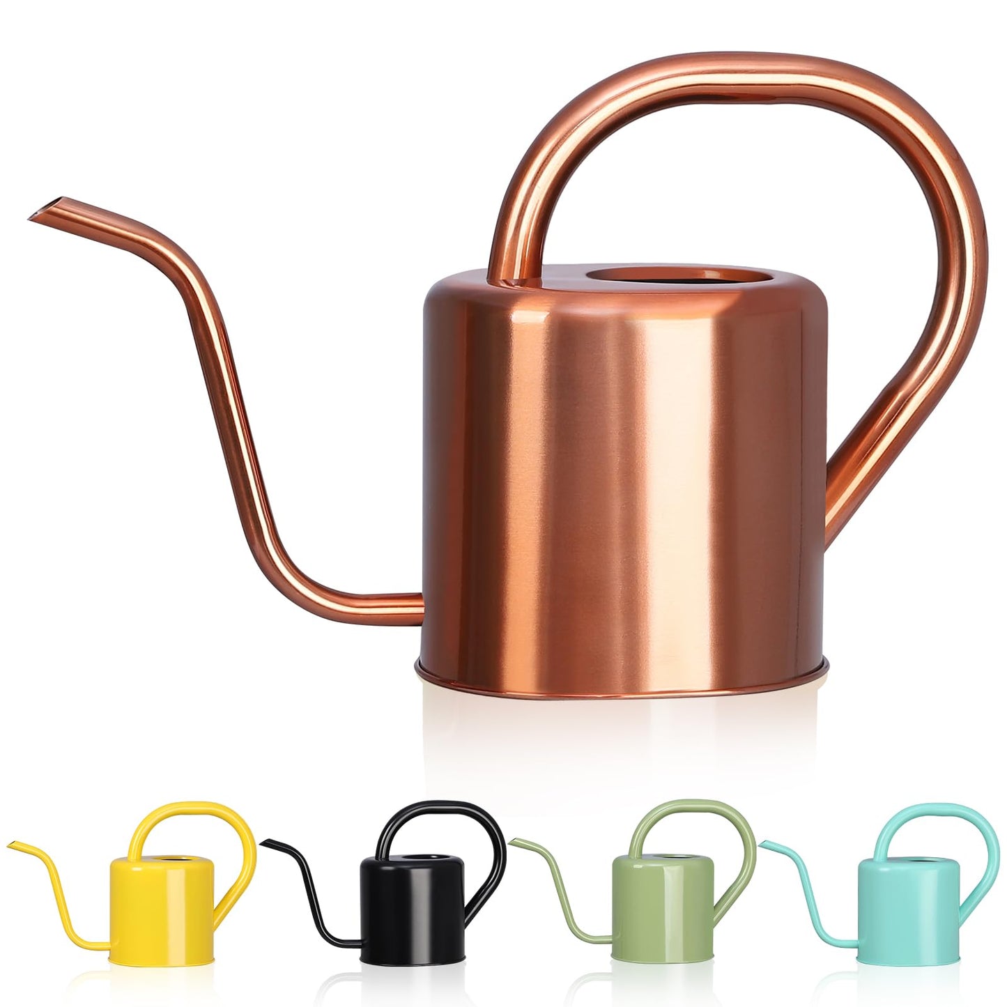 Watering Can, Stainless Steel Watering Can for Indoor & Outdoor Plants, 1L/35oz Long Spout Water Can with Handle, Rust-Proof Plant Watering Pot for House Plants, Garden Flowers