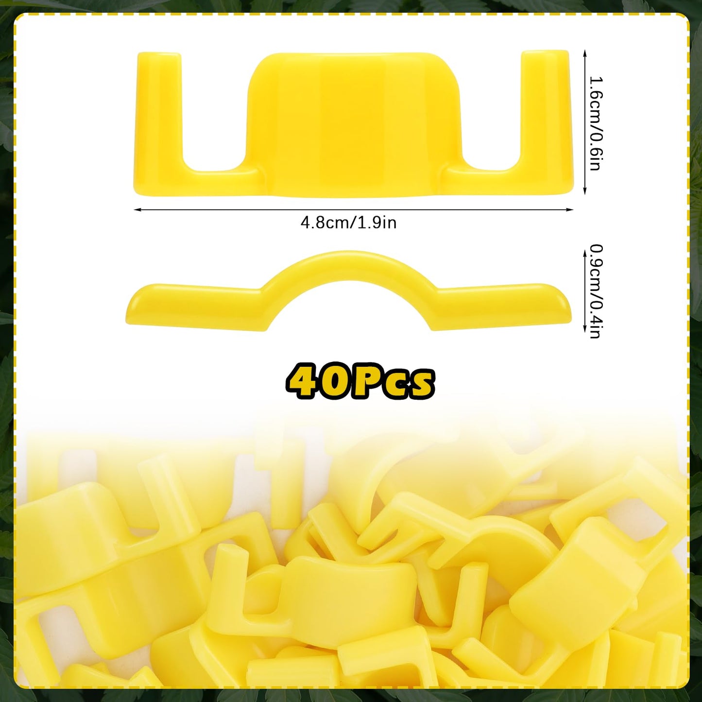 40 Pack LST Plant Training Clips – Durable & Reusable Stem Support for Low-Stress Training – Fits All Growth Stages