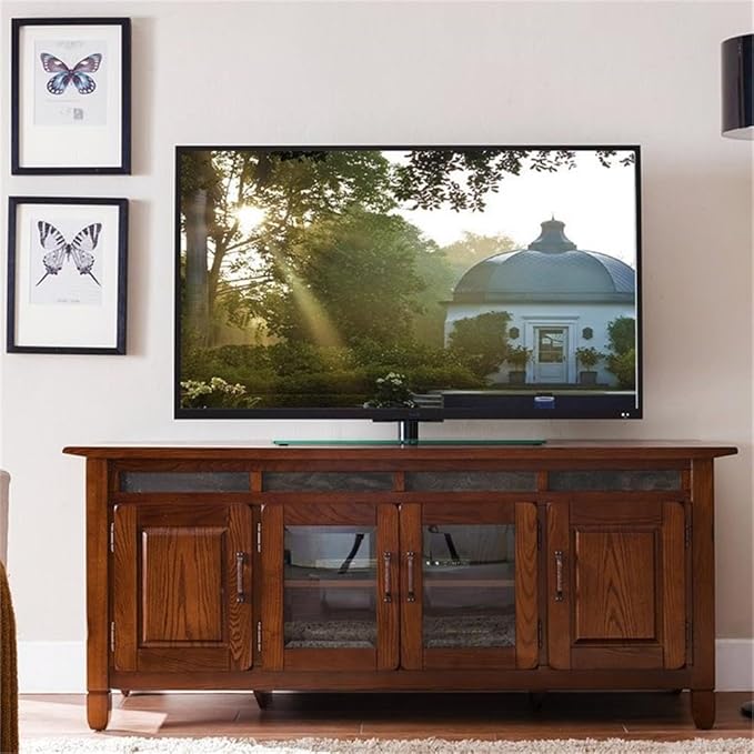 Leick Home 89360 Rustic Oak TV Stand
