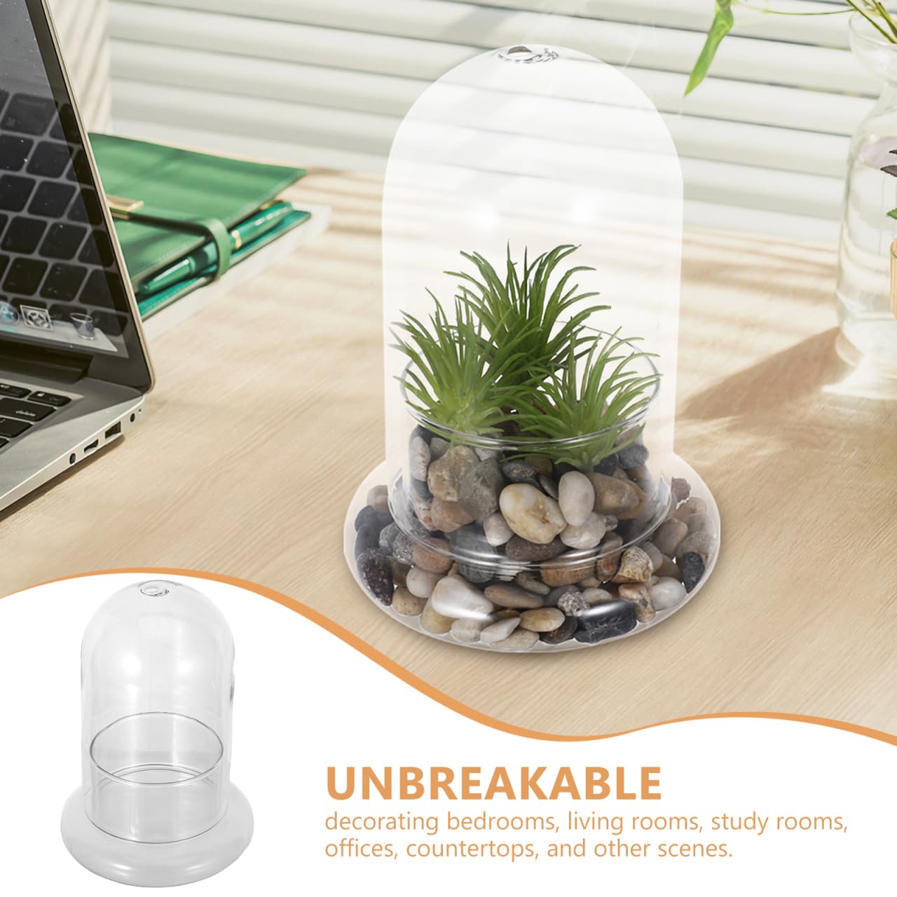 Yardwe 2Pcs Micro Landscape Bottle Terrarium Glass Jars - 6.69X4.72X4.72In Ecological Decorative Bottles for Home Office DIY Plant Display