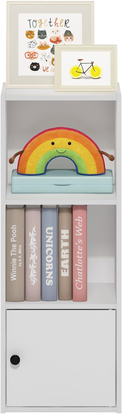 Furinno LUDER Book Shelf, 3-Tier Modern Bookshelf, Bookcase