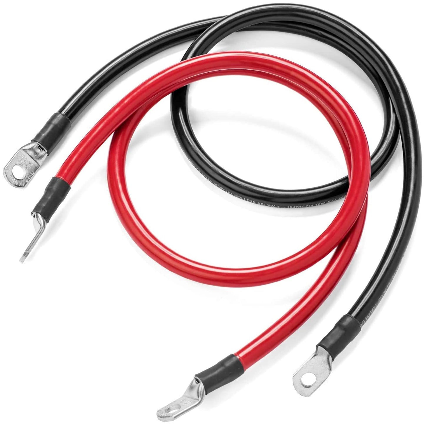 Spartan Power Battery Cable 2 Foot 4 Gauge AWG Wire Set 5/16" M8 Made in USA