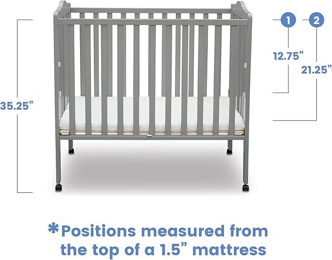 Delta Children Folding Portable Mini Baby Crib