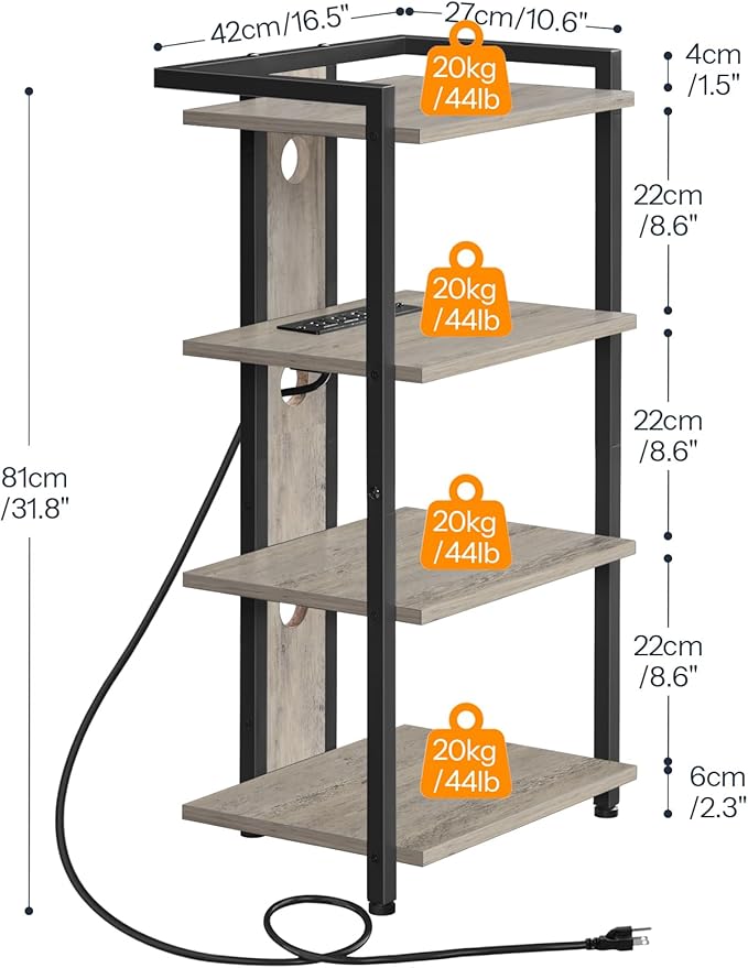 HOOBRO 4-Tier AV Media Stand, Media Console