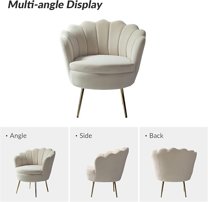 HULALA HOME Modern Velvet Accent Chairs Set of 2