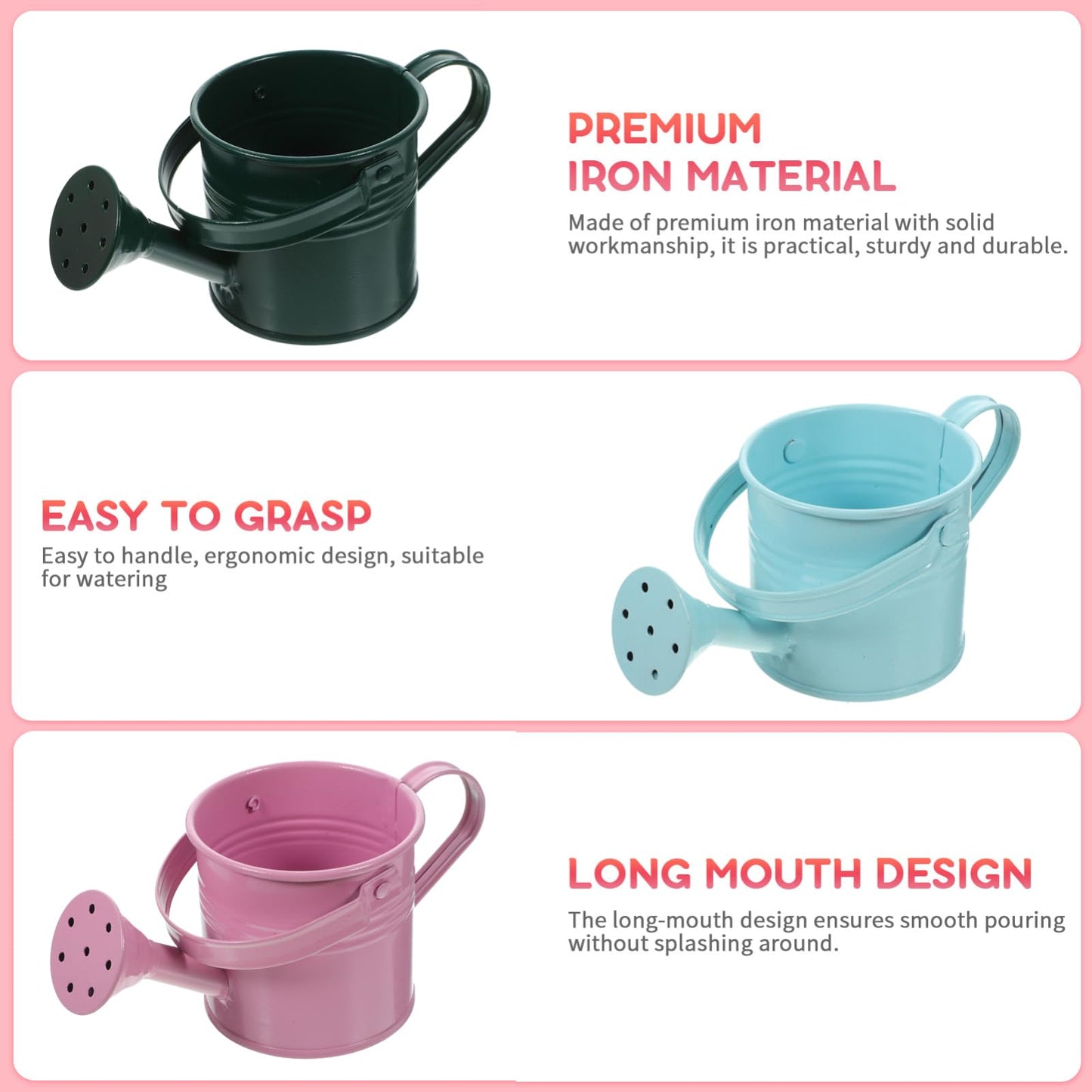 NOLITOY 5pcs Small Watering Can for Garden and Home Plants, Portable Sprinkling Kettle Watering Pot, 5.90 X 2.95 Inches, Random Color
