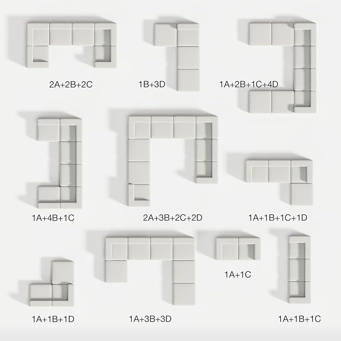 Novilla 70.8" Modular Sectional Sofa, Modern Cloud Sectional Couch