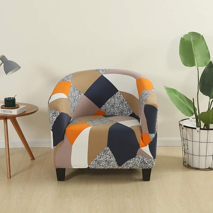 SearchI Club Chair Slipcover Stretch Barrel Chair Covers Printed Tub Chair