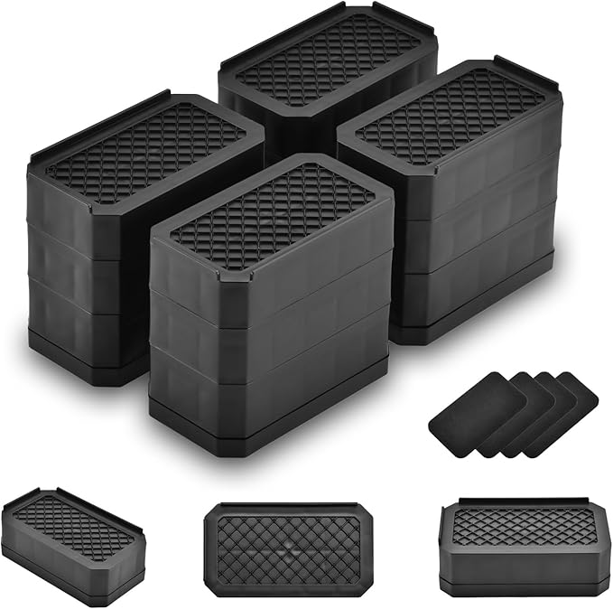 EclatBain Rectangle Bed Risers Furniture Risers Heavy-Duty Rectangular