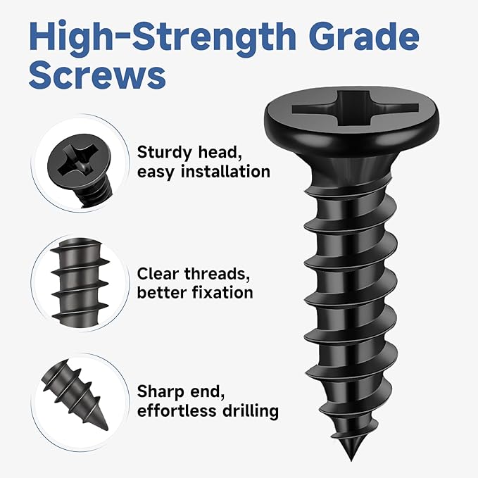20PCS Black L Brackets, Stainless Steel Corner Brace