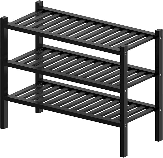 ROMGUAR CRAFT 3 Tier Bamboo Shoe Rack