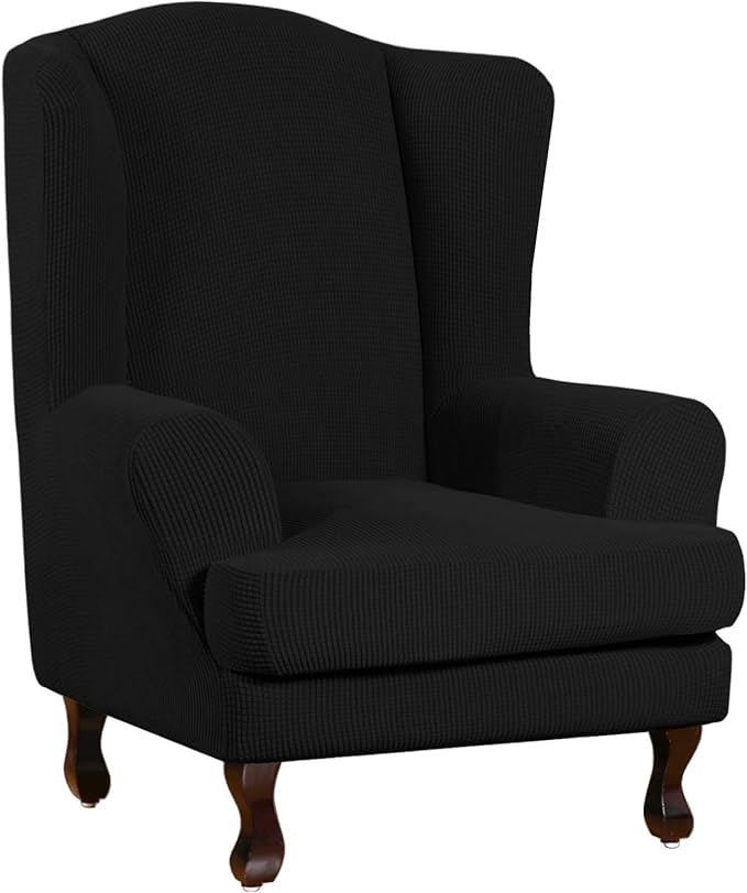 Turquoize Wingback Chair Covers 2 Piece Wing Chair Slipcover Stretch Slipcovers