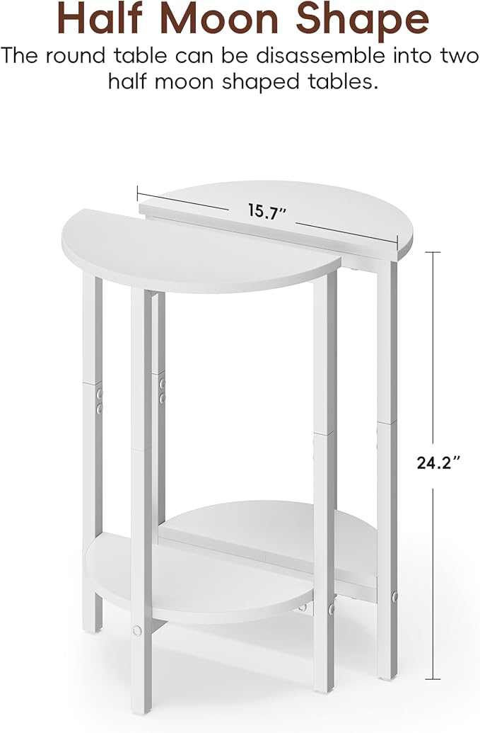 Vagusicc Side Table, Small Round End Table, Circle Table Small Round Coffee