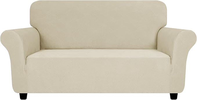 ZNSAYOTX Super Stretch Loveseat Covers, New Striped Love Seat Slipcover