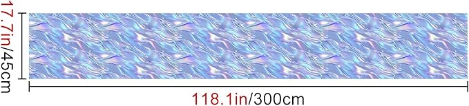 HOMETITUTE Shimmering Lilac Blue Wave Pattern Wallpaper Peel and Stick Contact