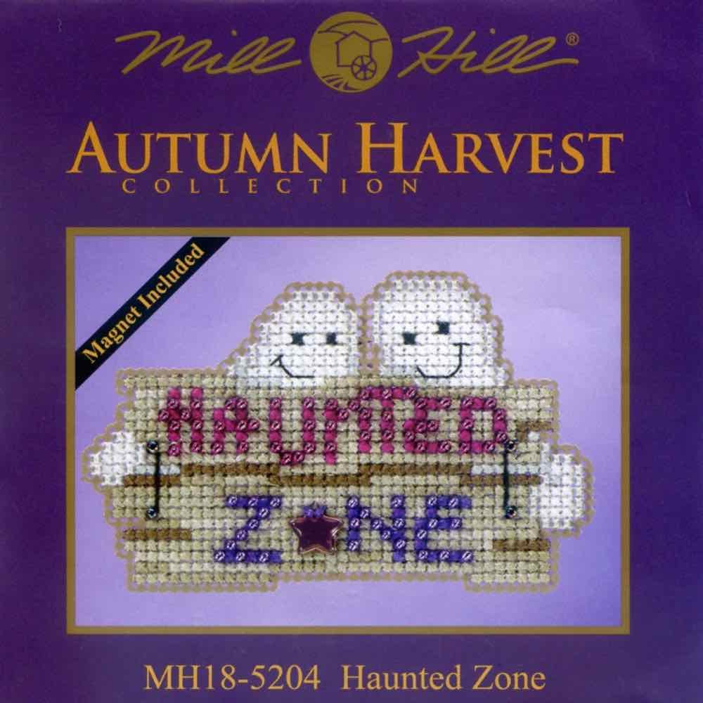 Haunted Zone Beaded Halloween Counted Cross Stitch Kit Mill Hill 2105 Autumn Harvest MH185204