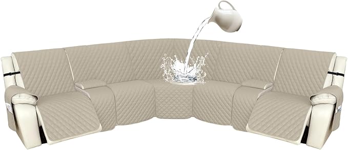 Arfntevss Recliner Sectional Couch Covers 1OO% Waterproof L Shape Sofa Cover